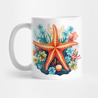 Orange Starfish Mug